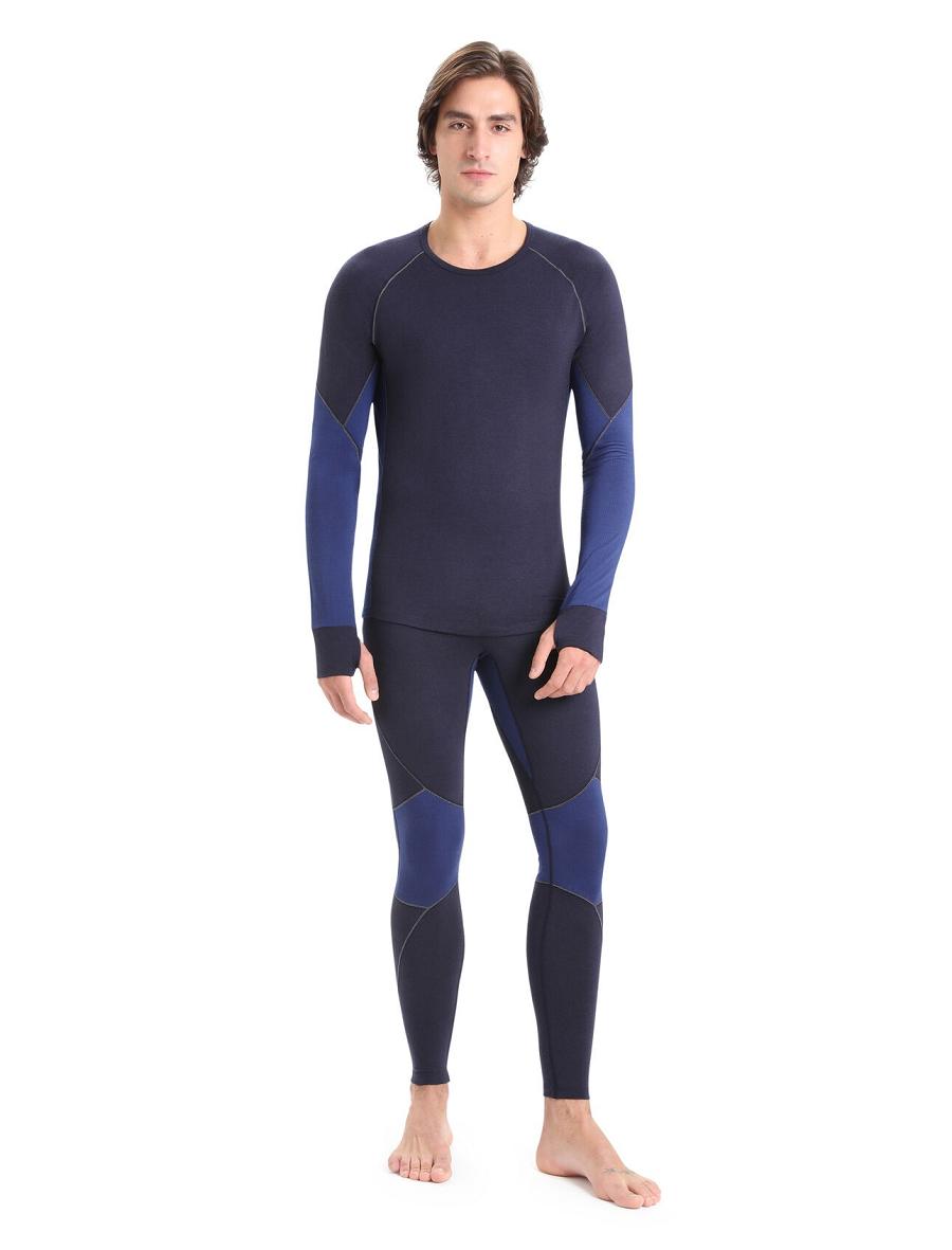 Base Layers Icebreaker BodyfitZone™ Merino 260 Zone Thermal Leggings Męskie Granatowe Królewski Niebieski Granatowe | PL 1555XYUF